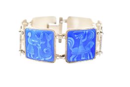 DAVID ANDERSEN NORWAY STERLING 925 SILVER ENAMEL FAIRY TALE BRACELET