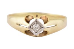 14CT GOLD & DIAMOND SOLITAIRE RING