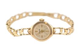 HALLMARKED 9CT GOLD LADIES ACCURIST WRISTWATCH