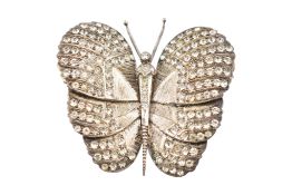ART DECO SILVER BUTTERFLY BROOCH PIN