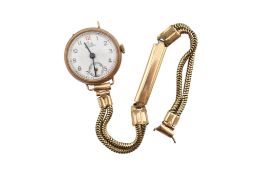 9CT GOLD ' RECORD ' LADIES WRISTWATCH