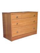 BRITISH MODERN DESIGN - MID CENTURY TEAK WOOD CHEST OF DRAWERS
