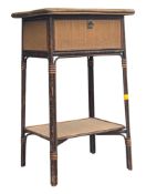 ITALIAN MODERN DESIGN - 20TH CENTURY BAMBOO & RATTAN OCCASIONAL TABLE