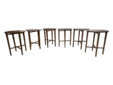 POUL HUNDEVAD - SIX MID CENTURY TEAK NESTING TABLES