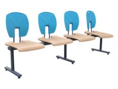 20TH CENTURY CONTEMPORARY ALUMINIUM WAITING ROOM BENCH - BEAM SEATING