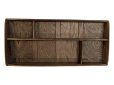 ERCOL FURNITURE - MODEL 386 LIGHT ELM WALL MOUNTED PLATE RACK