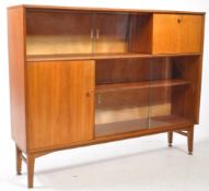 NATHAN FURNITURE - MID CENTURY GLAZED BOOKCASE CABINET