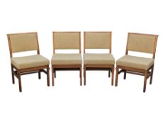 ROSEHILL FURNITURE - SET OF FOUR BEECH WOOD CHURCH FAITH CHAPEL CHAIRS
