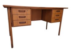 GUNNAR NIELSEN FOR TIBERGAARD - MID CENTURY TEAK WRITING DESK