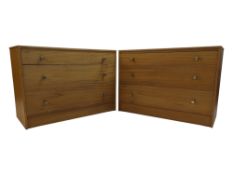 BRITISH MODERN DESIGN - PAIR OF VINTAGE 20TH CENTURY CHESTS OF DRAWERS