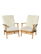 S. ROUSE & CO - PAIR OF MID CENTURY EASY ARMCHAIRS