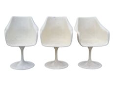 MANNER OF EERO SAARINEN TULIP STYLE MID CENTURY ARMCHAIRS