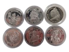 COLLECTION OF 2005 GIBRALTAR 200TH ANNIVERSARY OF TRAFALGAR SILVER COINS