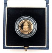 1989 ANNIVERSARY OF THE SOVEREIGN PROOF HALF GOLD SOVEREIGN COIN