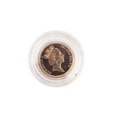 1992 ROYAL MINT QUEEN ELIZABETH II GOLD PROOF HALF SOVEREIGN