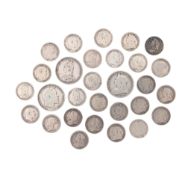COLLECTION OF KING EDWARD VII & QUEEN VICTORIA CIRCULATED SILVER COINS
