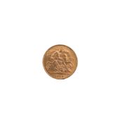 1913 GEORGE V 22CT GOLD HALF SOVEREIGN