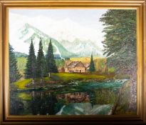 D. PARKMAN (20TH CENTURY) - UNTITLED OIL ON PANEL LANDSCAPE PAINTING