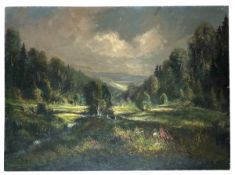 H. SPRINGBORN (20TH CENTURY) - OIL ON BOARD LANDSCAPE PAINTING