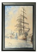 UNKNOWN EARLY 20TH CENTURY - 1936 PASTEL & WATERCOLOUR ON PAPER PAINTING