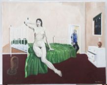 PETER ROLAND-MCLEAN - CONTEMPORARY OIL ON CANVAS NUDE PAINTING