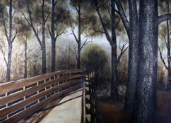 AARON ZACHARY (CONTEMPORARY) - OIL IN CANVAS WOODLANDS PAINTING