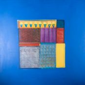 PHILIPPA TUNSTILL (B. 1945) - BLUE ROYAL, 1998 - OIL ON BOARD ABSTRACT PAINTING