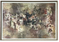 20TH CENTURY OIL ON CANVAS ABSTRACT PAINTING