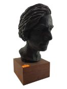 VINTAGE 20TH CENTURY SCHOOL OF ART PAINTED PLNASTER BUST