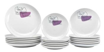 LE CORBUSIER FOR LA MAISON PRUNIER - COLLECTION OF CERAMIC PLATES
