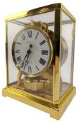 LAEGER LECOULTRE - VINTAGE ATMOS GILT & GLASS SEE-THROUGH MANTEL CLOCK