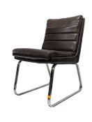 VERCO - VINTAGE 1980S LEATHERETTE & CHROME OFFICE CHAIR