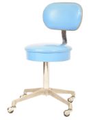 VINTAGE 20TH CENTURY CHROME & VINYL SWIVEL CHAIR