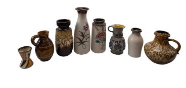 COLLECTION OF VINTAGE MID CENTURY 1970S WEST GERMAN POTTERY VASES