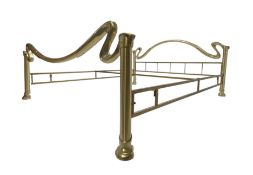 CONTEMPORARY HIGH-END DESIGN GILDED BRASS BED FRAME SIGNED ANNA NORA