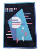 POSSIBLY SCANDINAVIAN 'MEMPHIS' STYLE ABSTRACT GEOMETRIC FLOOR CARPET RUG