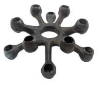 JENS QUISTGAARD FOR DANSK DESIGNS - CAST IRON SPIDER CANDLESTICK