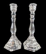 TIFFANY & CO - PAIR OF CRYSTAL CANDLESTICKS