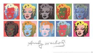 ANDY WARHOL - MARILYN MONROE TEN SCREENPRINTS PORTFOLIO - 1999 EXHIBITION POSTER