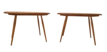 ERCOL - MODEL 748 - PAIR OF BEECH AND ELM COFFEE TABLE