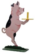 MID CENTURY FAIRGROUND HOOPLA STAND IN THE FORM OF A PIG