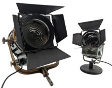 MOLE-RICHARDSON LTD - TWO VINTAGE FLOOD SPOT LIGHTS ON STAND N. 406 & 1404