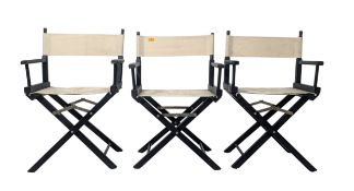 THREE VINTAGE ITALIAN FOLDING DIRECTOR'S CHAIR