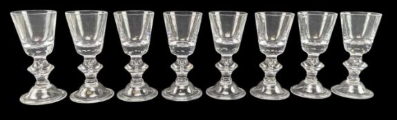 HADELAND - REX - MATCHING SET OF EIGHT CRYSTAL WINE GLASSES