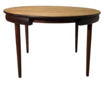 HANS OLSEN FOR FREM ROJLE - ROUNDETTE - MID CENTURY 1960S DANISH TEAK DINING TABLE