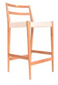 HOLLAND COUNTER STOOL - CONTEMPORARY DANISH DESIGN RUBBERWOOD & WOVE STOOL