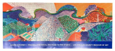 DAVID HOCKNEY - MULHOLLAND DRIVE - LOS ANGELES COUNTY MUSEUM 2021 POSTER