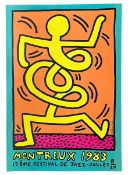 KEITH HARING 1983 POSTER (GREEN) FOR MONTREUX JAZZ FESTIVAL