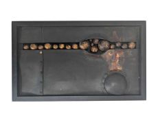CONTEMPORARY BRUTALIST 3D MIXED MEDIA WALL ART PANEL