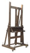LARGE VINTAGE 20TH CENTURY WOODEN ARTISTS' EASEL